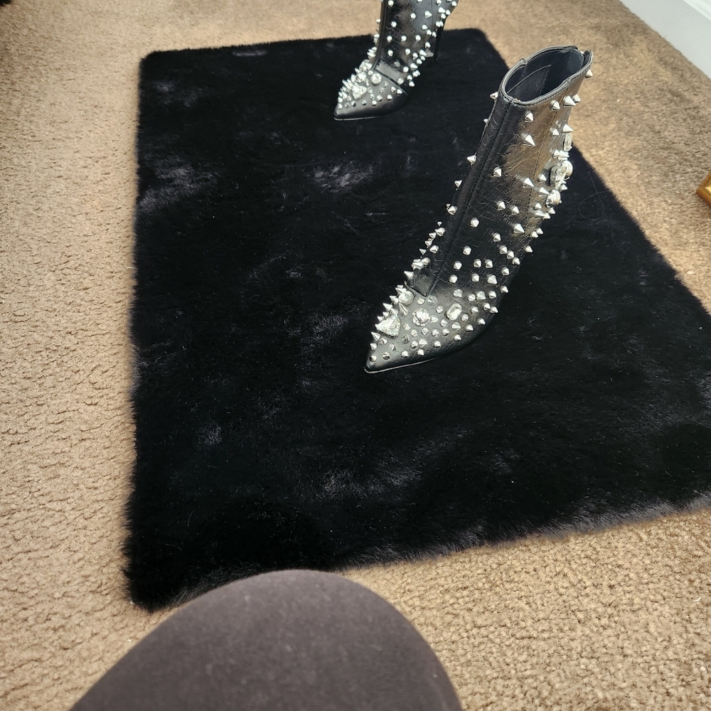 Steve Madden Studded Black Ankle Boots